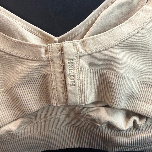 Hofish Nursing Pumping Bra Women XXL Tan Seamless Hands Free Maternity Comfort - Picture 6 of 7